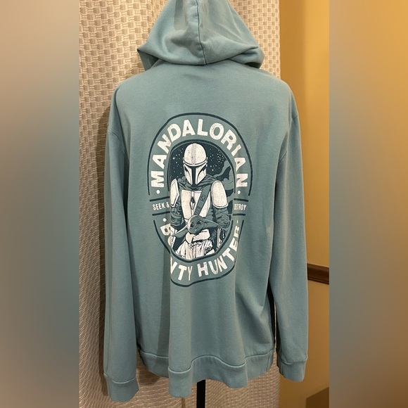 Star Wars Tops - Star Wars Mandalorian Bounty Hunter Green Hoodie